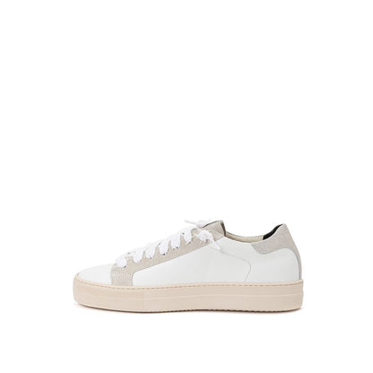  - Elegant White Leather Sneakers