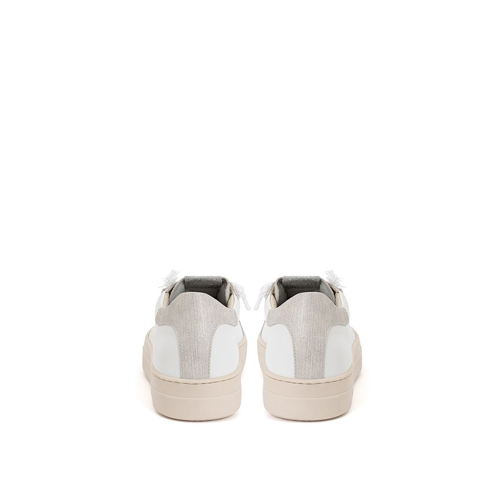  - Elegant White Leather Sneakers