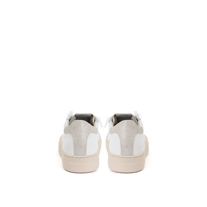  - Elegant White Leather Sneakers