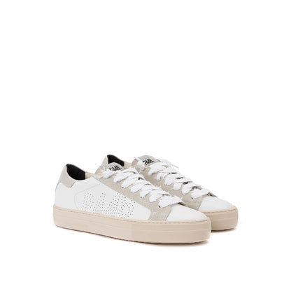  - Elegant White Leather Sneakers