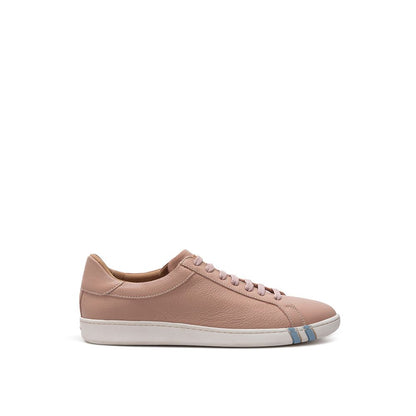  - Elegant Pink Leather Sneakers