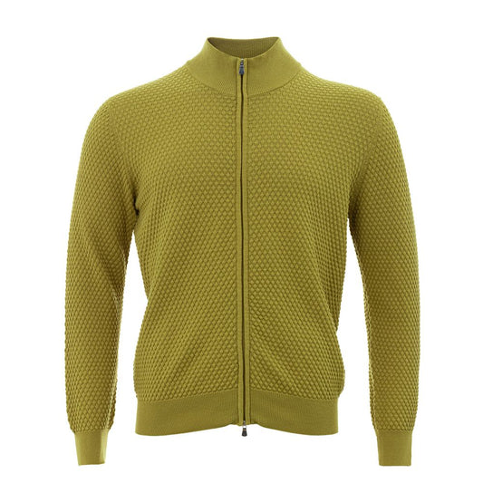  - Elegant Yellow Cotton Cardigan for Men