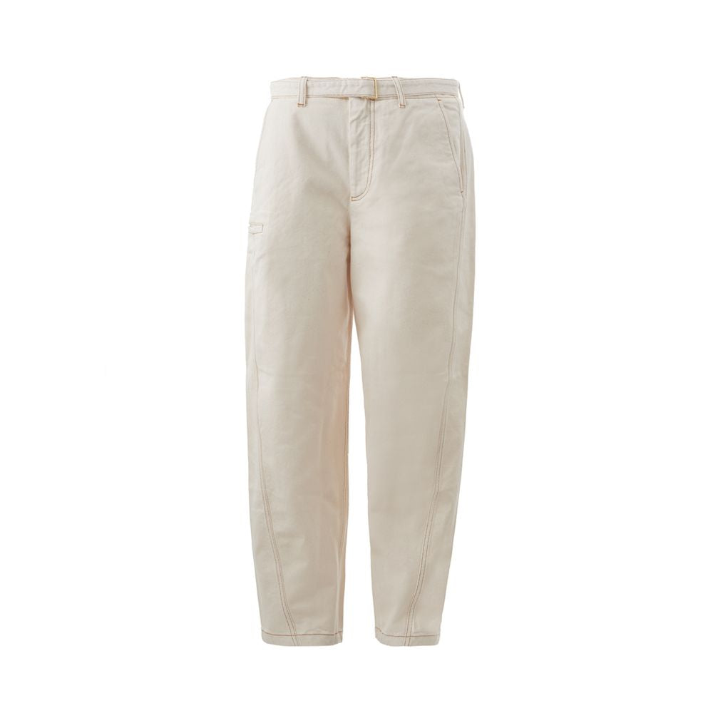  - Beige Cotton Chic Trousers