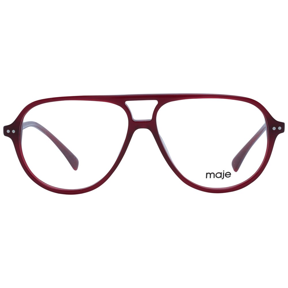 Maje Women's Optical Frames – Red Full-Rim Design, 55mm