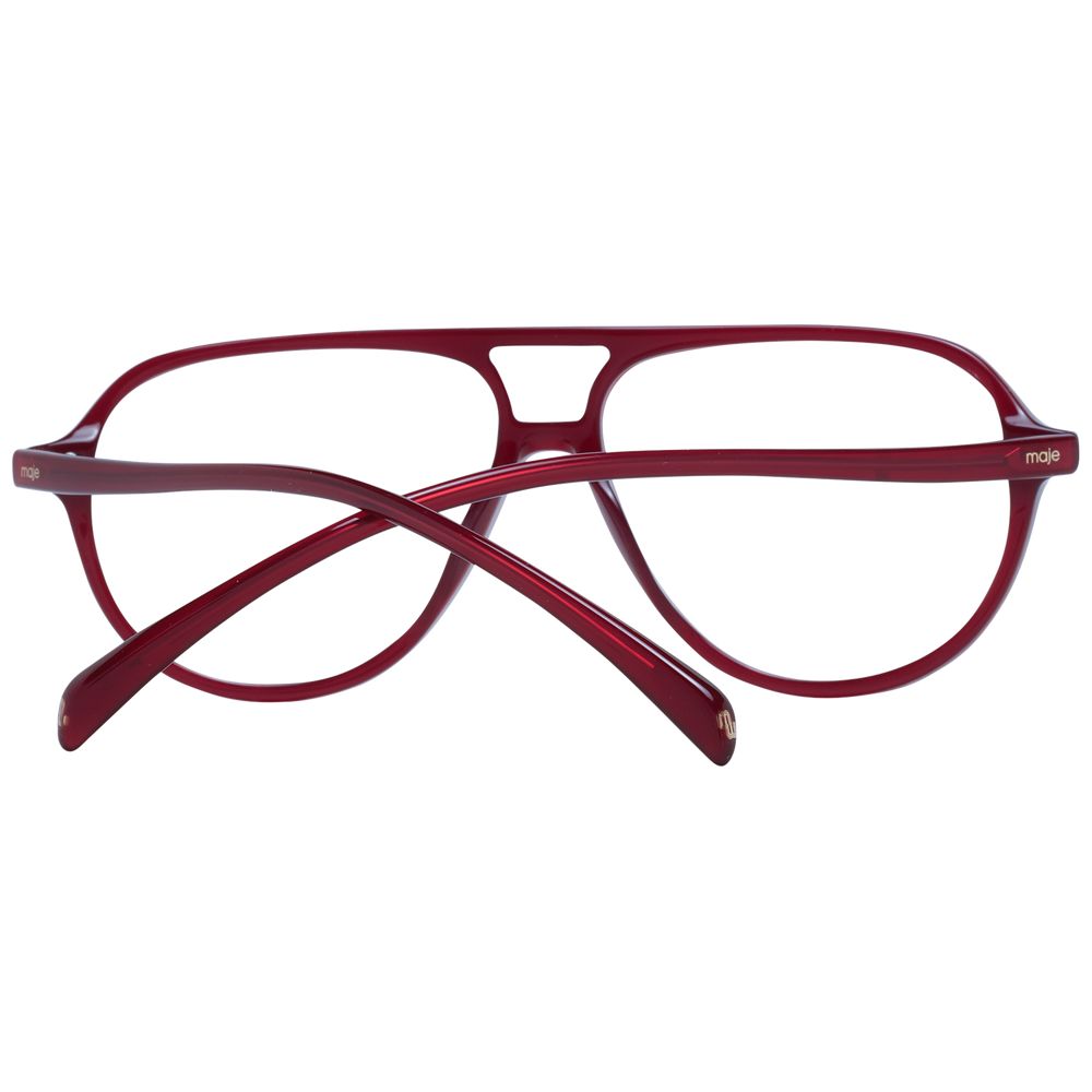 Maje Women's Optical Frames – Red Full-Rim Design, 55mm