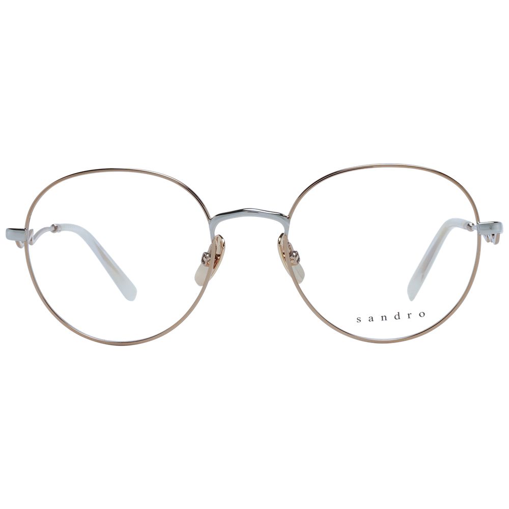 Sandro Gold Women’s Optical Frames – Round Full-Rim Style