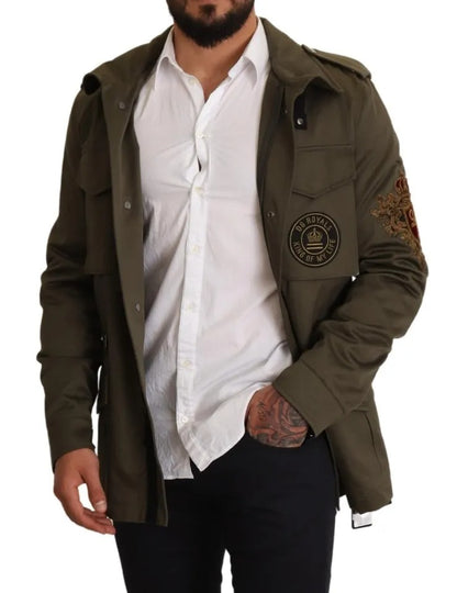  - Green Cotton DG Love Blouson Coat Jacket