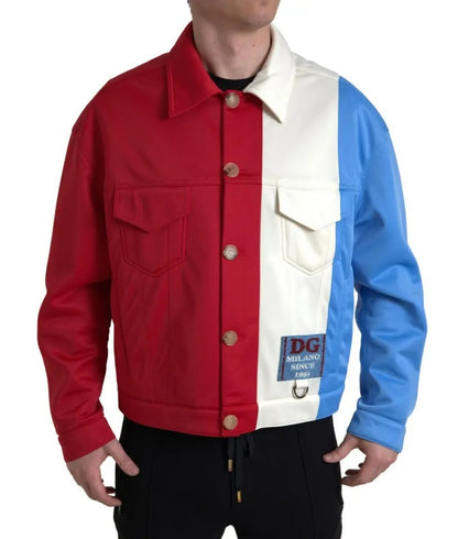  - Multicolor Polyester Collar Short Jacket