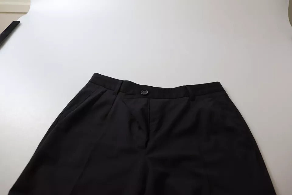  - Black High Waist Tapered Trouser Pants