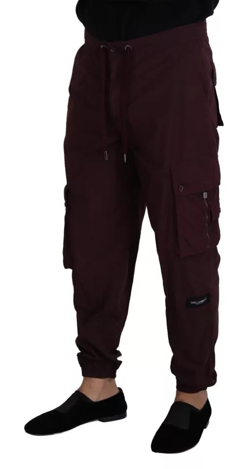  - Bordeaux Cargo Jogger Trouser Cotton Pants