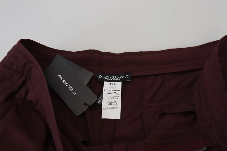  - Bordeaux Cargo Jogger Trouser Cotton Pants