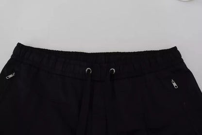  - Black Jogging Trouser Cotton Stretch Pants