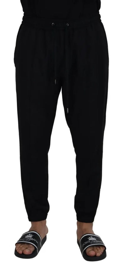  - Black Jogger Jogging Wool Pants