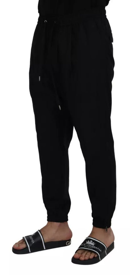  - Black Jogger Jogging Wool Pants