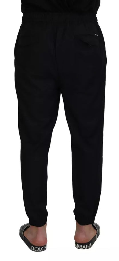  - Black Jogger Jogging Wool Pants