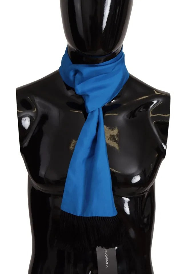  - Royal Blue Scarf Neck Wrap Shawl Silk Scarf