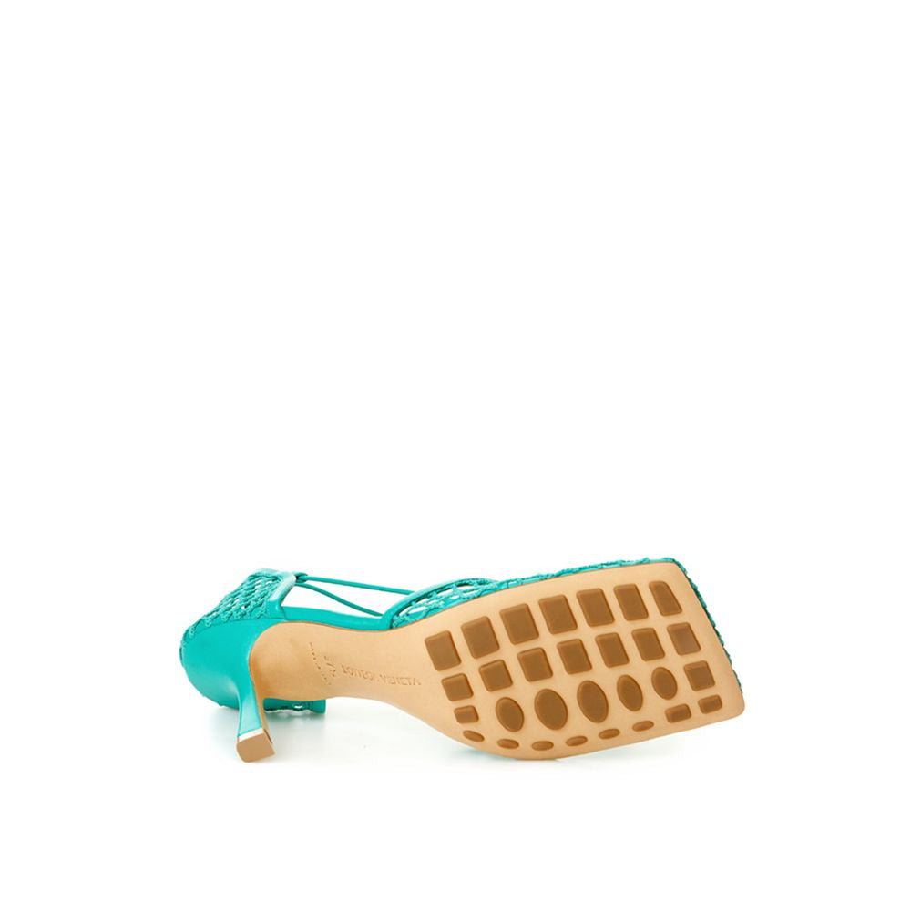  - Green Cotton Leather Sandal