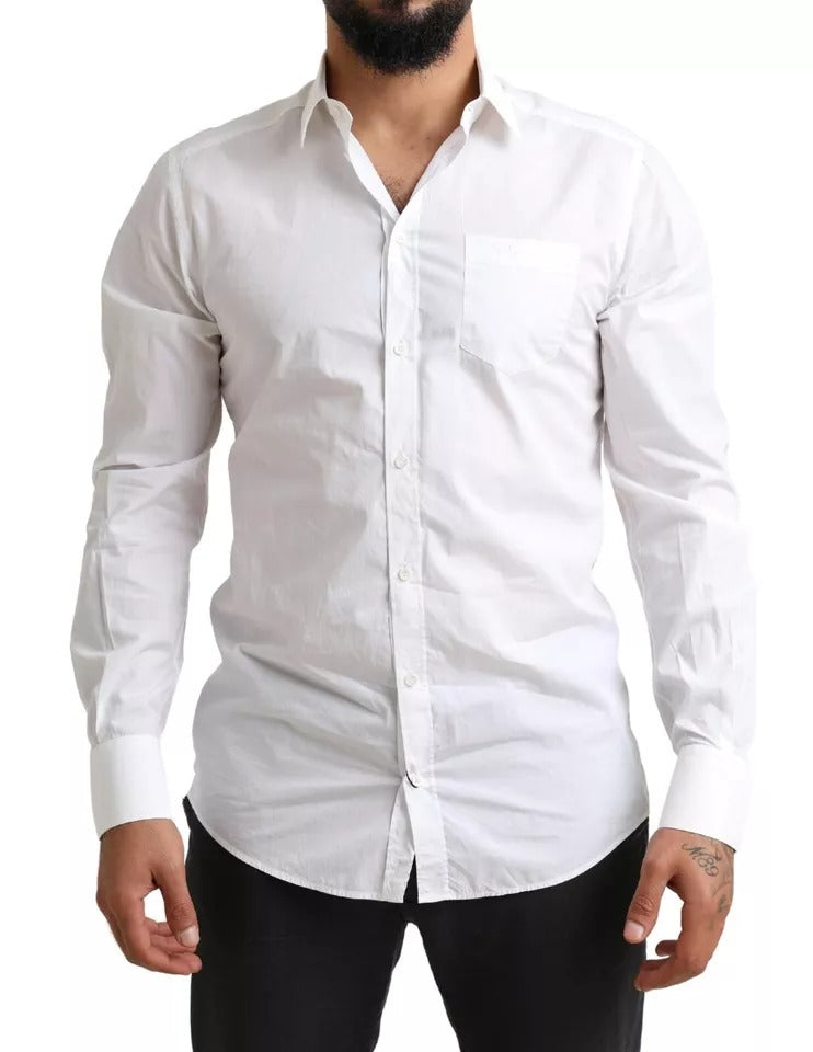  - White GOLD Formal Cotton Tuxedo Dress Shirt