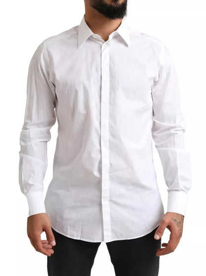  - White GOLD Formal Cotton Tuxedo Dress Shirt