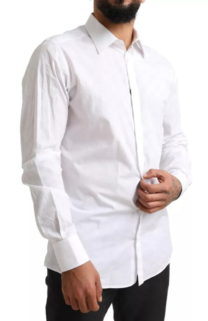  - White GOLD Formal Cotton Tuxedo Dress Shirt