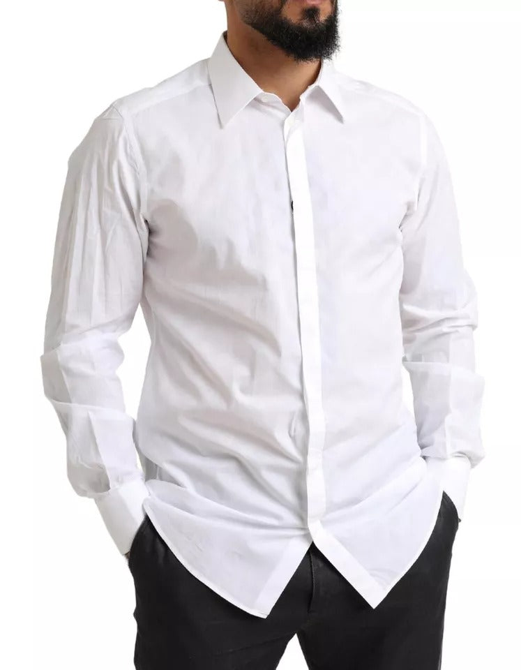  - White GOLD Formal Cotton Tuxedo Dress Shirt