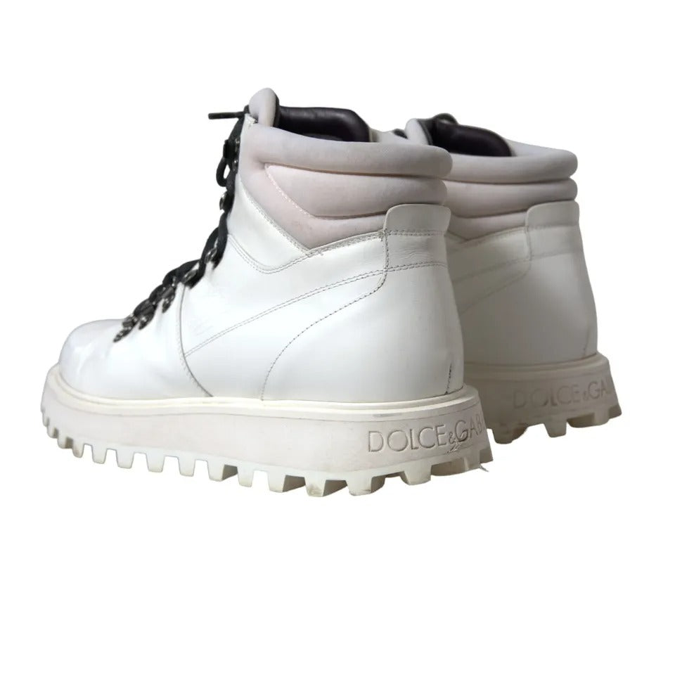  - White Vulcano Trekking Ankle Boots Men Shoes