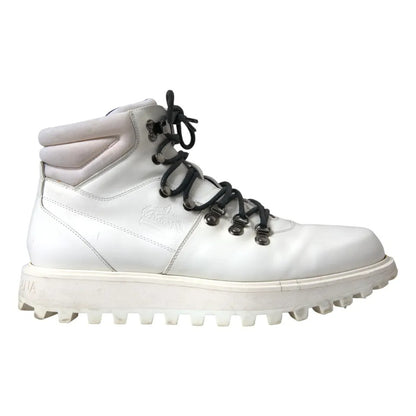  - White Vulcano Trekking Ankle Boots Men Shoes