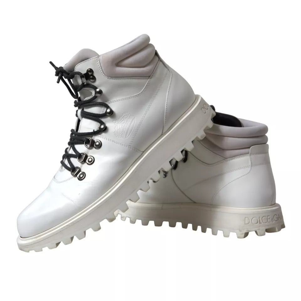  - White Vulcano Trekking Ankle Boots Men Shoes