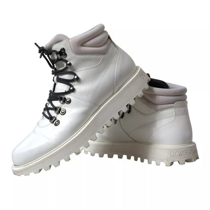  - White Vulcano Trekking Ankle Boots Men Shoes