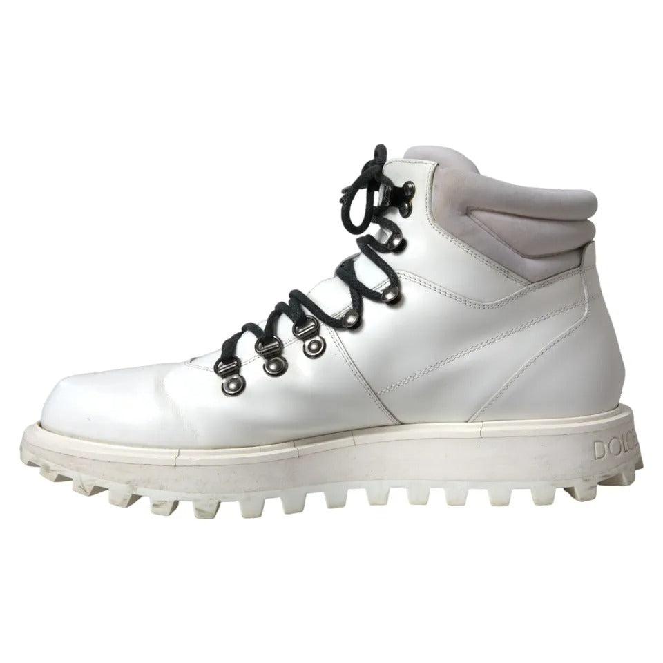  - White Vulcano Trekking Ankle Boots Men Shoes