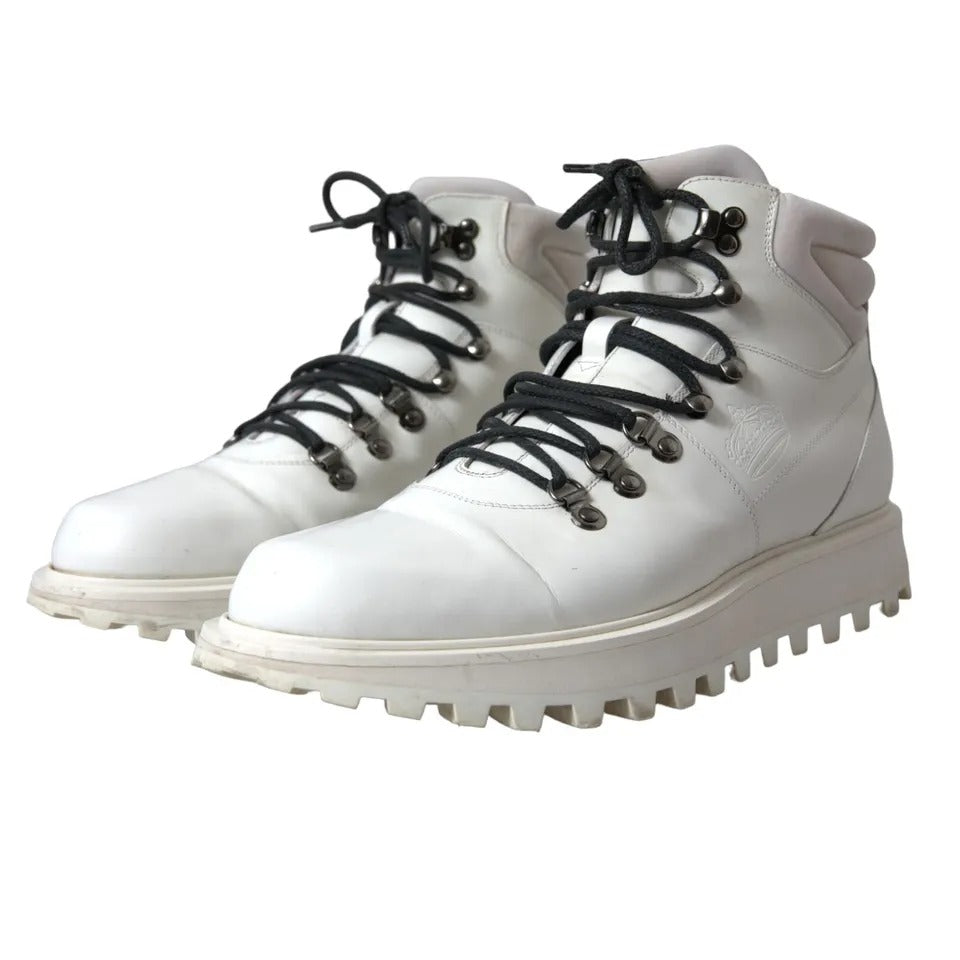  - White Vulcano Trekking Ankle Boots Men Shoes