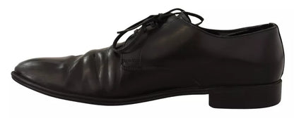  - Black Leather Derby Dress Formal Shoes