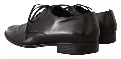  - Black Leather Derby Dress Formal Shoes