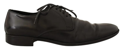  - Black Leather Derby Dress Formal Shoes