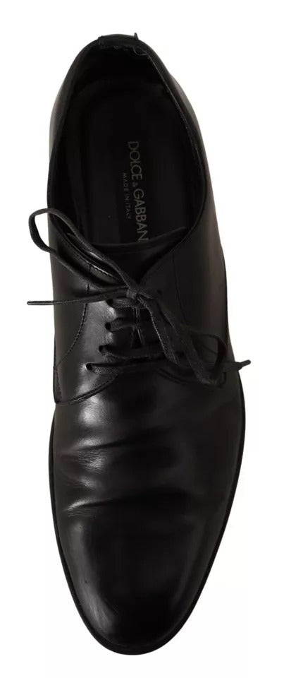  - Black Leather Derby Dress Formal Shoes