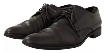  - Black Leather Derby Dress Formal Shoes