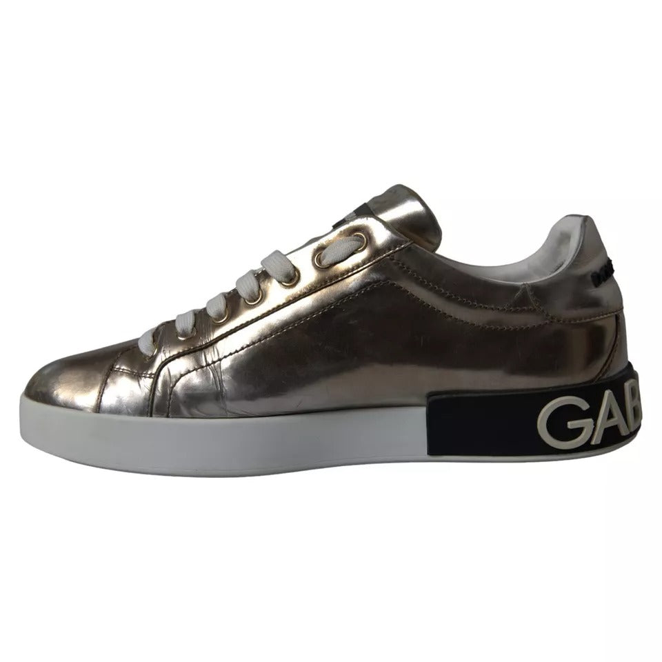  - Bronze Leather Logo Sneaker Portofino Shoes