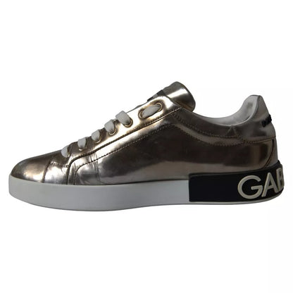  - Bronze Leather Logo Sneaker Portofino Shoes