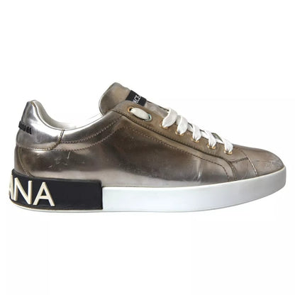  - Bronze Leather Logo Sneaker Portofino Shoes