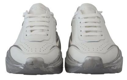  - White Silver Leather Daymaster Sneakers Shoes