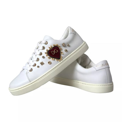  - White Portofino Sacred Heart Sneakers Women Shoes