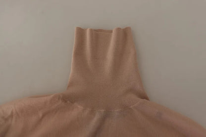  - Beige Cashmere Turtleneck Pullover Sweater