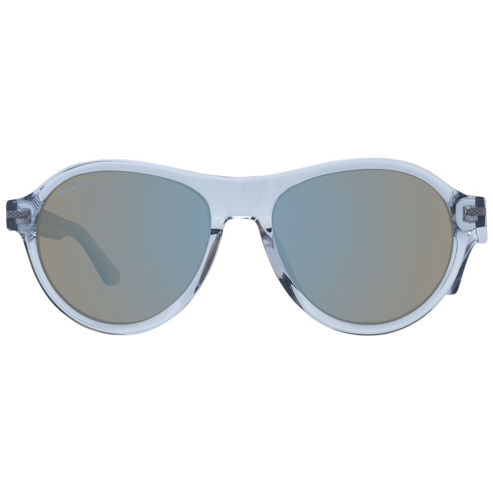 Serengeti Transparent Men’s Sunglasses – Round Frames with Brown Lenses, 56mm