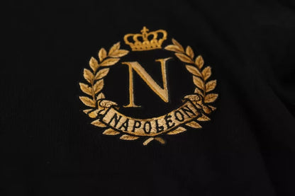  - Black Wool Silk Napoleon Gold Sweater