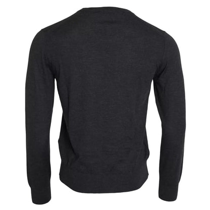 Dark Gray Cashmere Crewneck Pullover Sweater - The Luxe Alliance