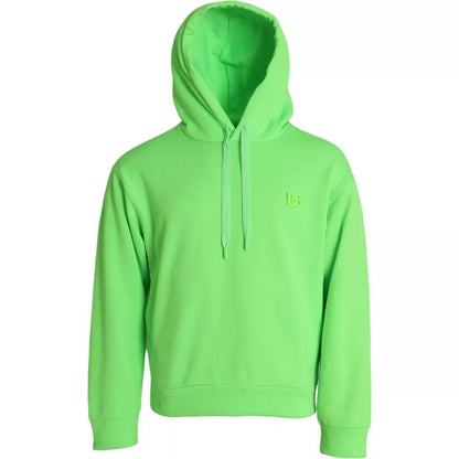 Neon Green Logo Pullover Hooded Sweatshirt Sweater - The Luxe Alliance