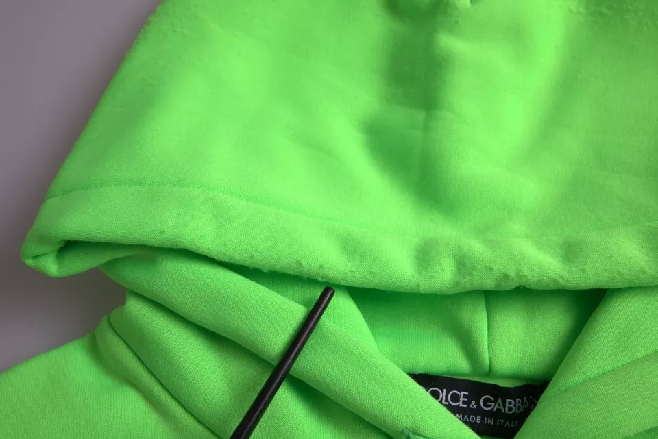 Neon Green Logo Pullover Hooded Sweatshirt Sweater - The Luxe Alliance