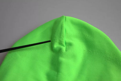 Neon Green Logo Pullover Hooded Sweatshirt Sweater - The Luxe Alliance