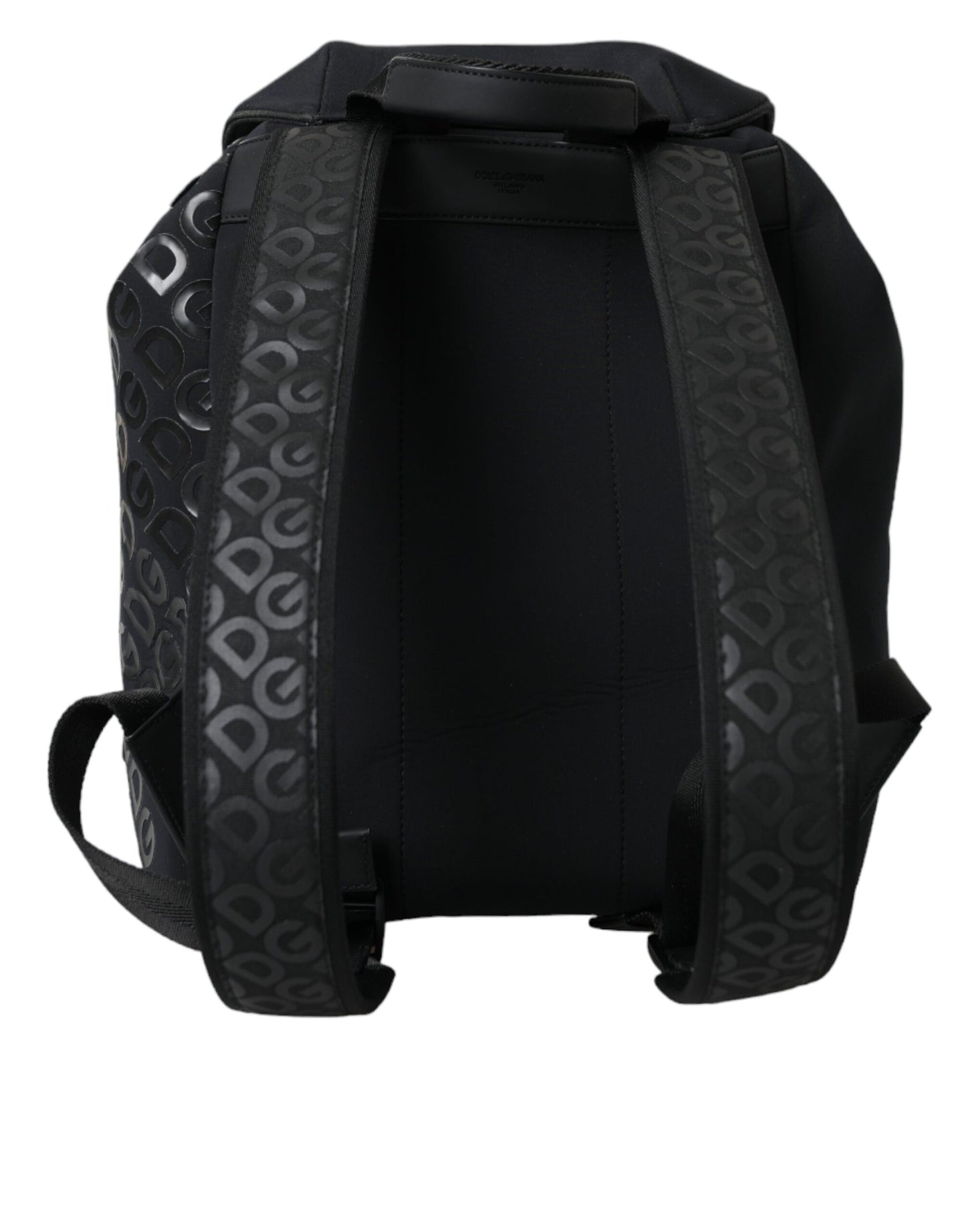 Black Neoprene Nylon DG Logo School Backpack Bag - The Luxe Alliance