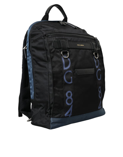 Black Nylon DG Logo School Backpack Men Bag - The Luxe Alliance